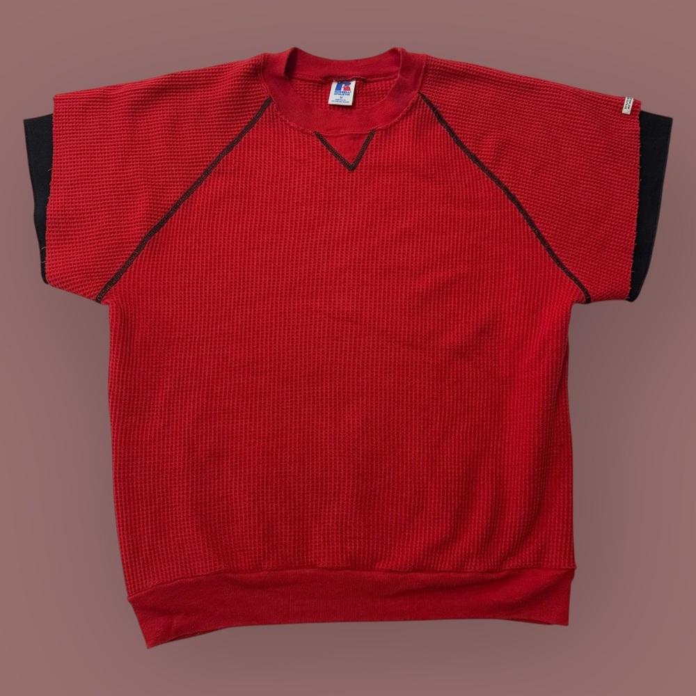 Vintage 90’s Russell Red Short Sleeve Thermal